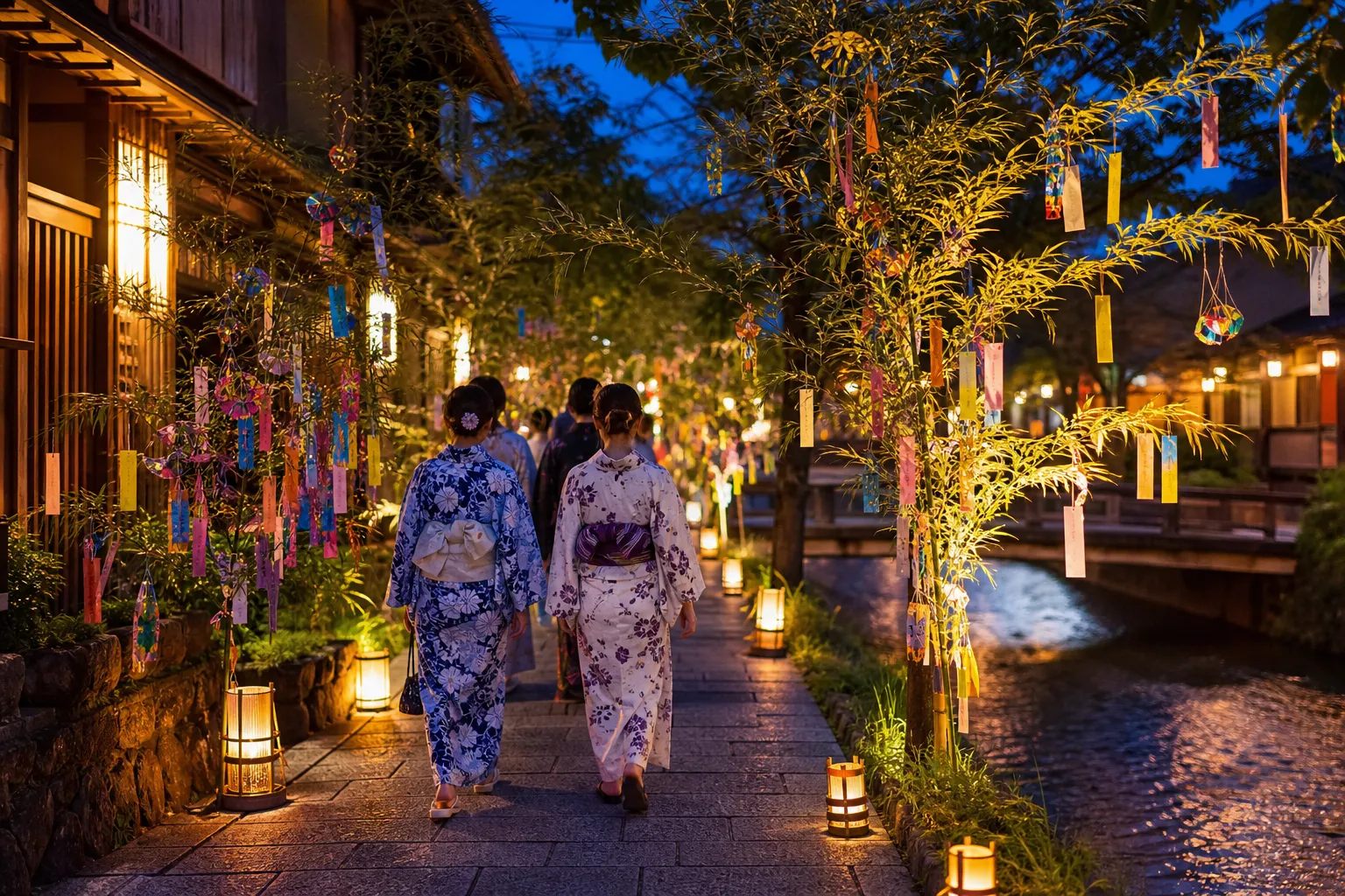 AI生成による京の七夕のイメージ画像