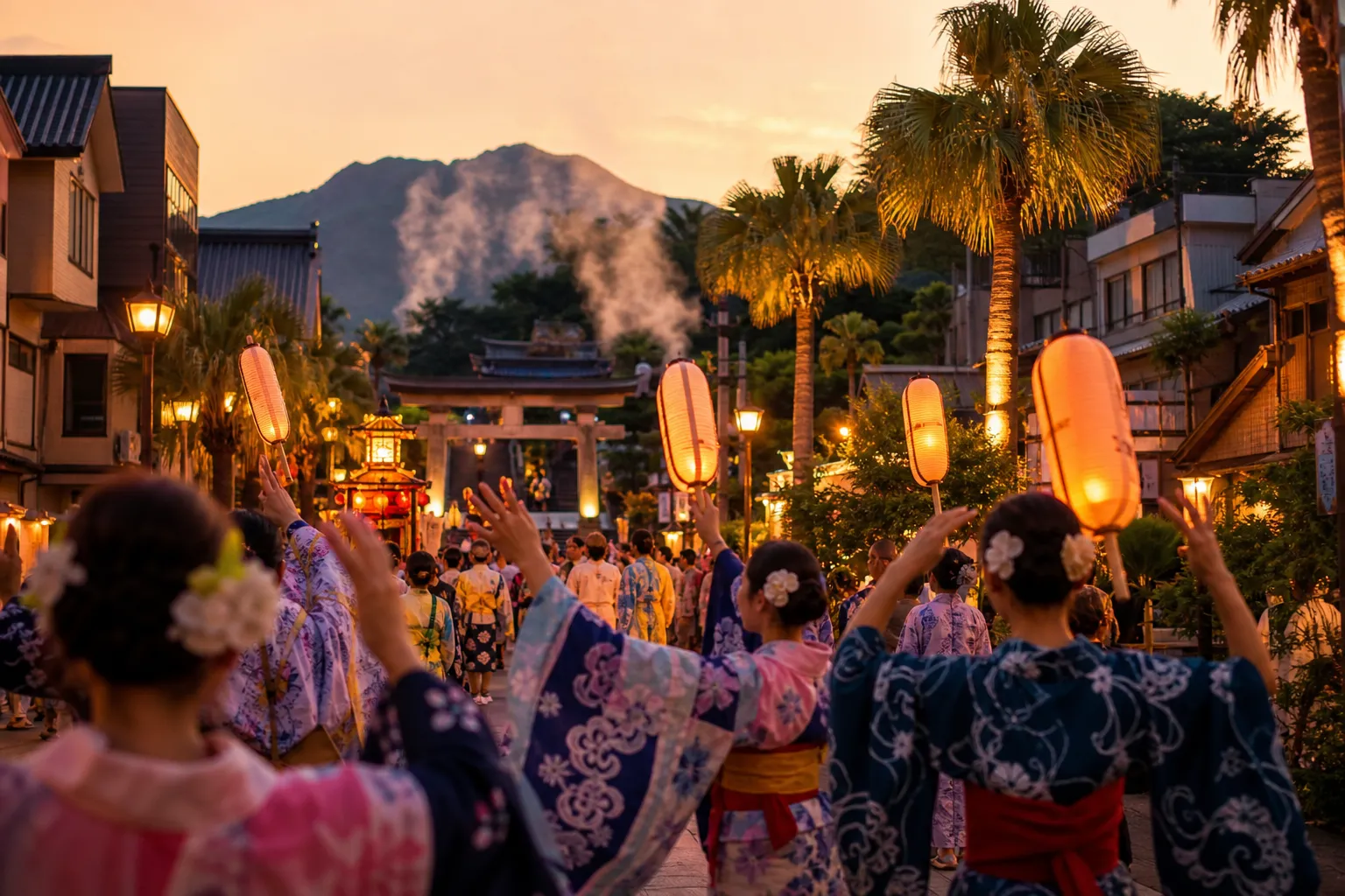 AI生成による指宿温泉祭のイメージ画像