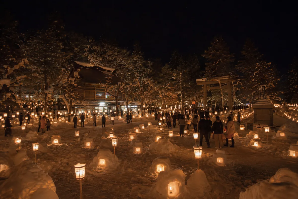 AI生成による上杉雪灯篭まつりのイメージ画像