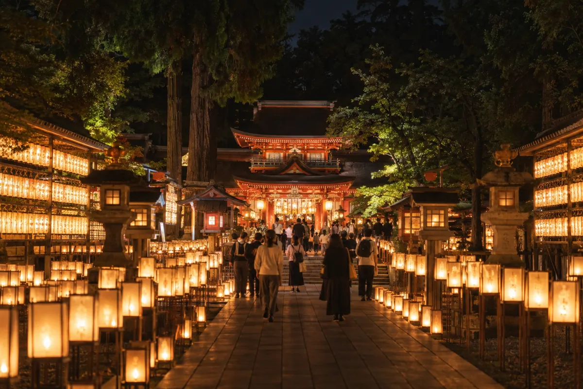 AI生成による多賀大社万灯祭のイメージ画像