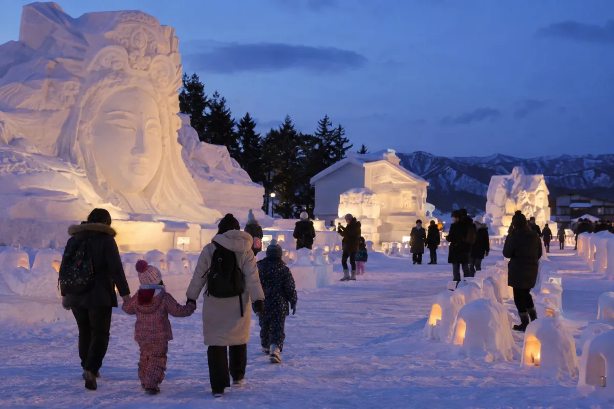 AI生成による新庄雪まつりのイメージ画像