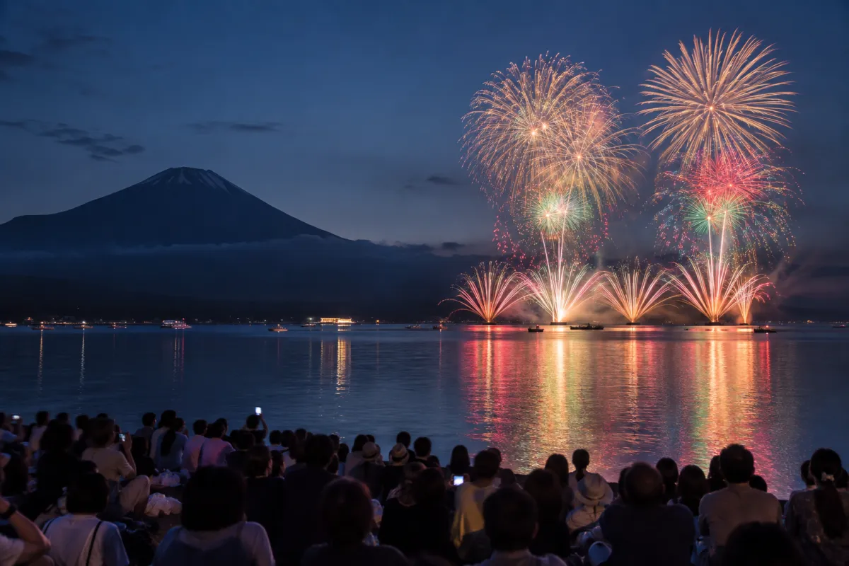 AI生成による河口湖湖上祭のイメージ画像