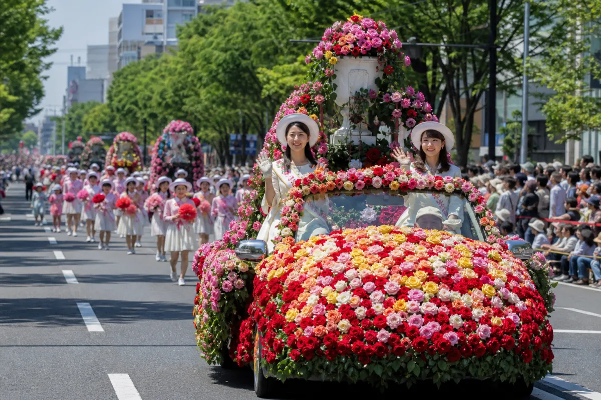 AI生成による福山ばら祭のイメージ画像