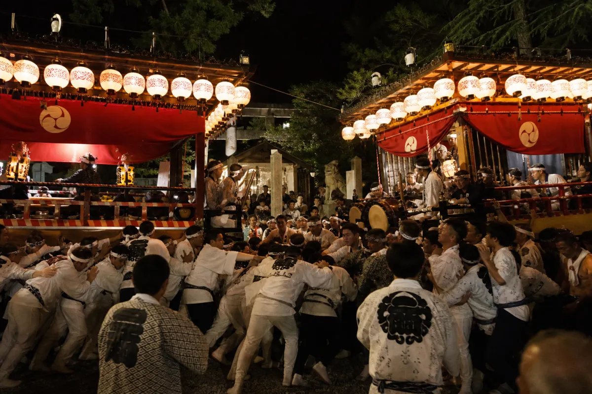 AI生成による飯坂けんか祭りのイメージ画像