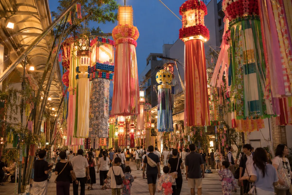 AI生成による高岡七夕まつりのイメージ画像