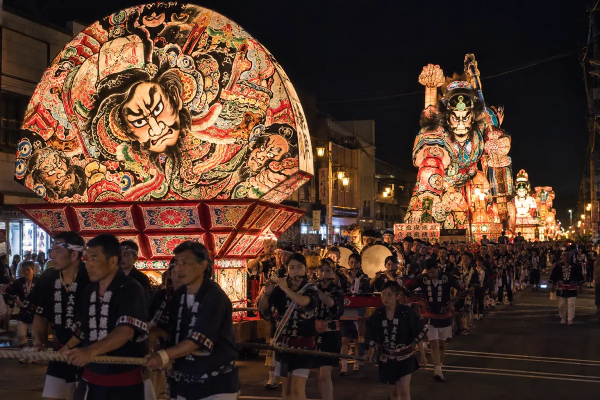 AI生成による黒石ねぷた祭りのイメージ画像