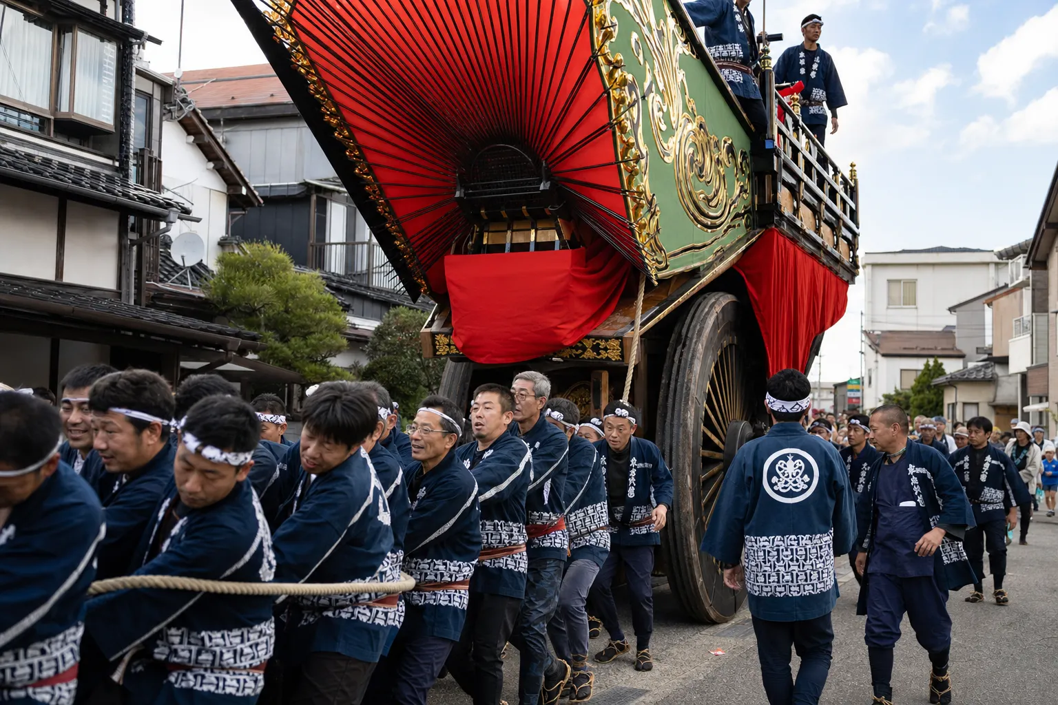 青柏祭の曳山行事（でか山）のイメージ画像
